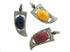 Pave Diamond Sapphire and Ruby Arrowhead Pendant, (DSP-7007)